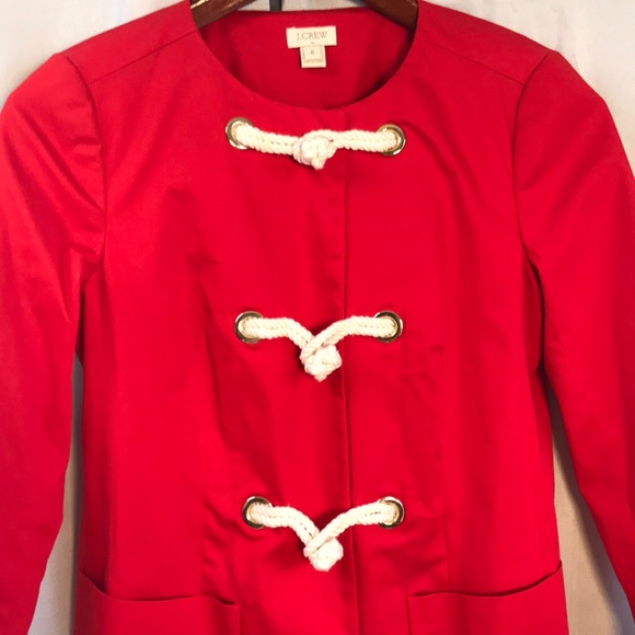 J. Crew Red Rope Toggle Jacket - Picture 5 of 8